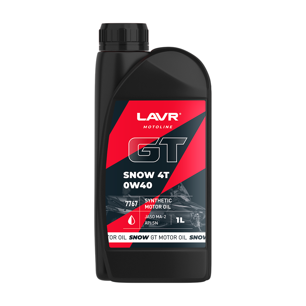 Моторное масло LAVR MOTO GT Snow 4T 0W40 SN, 1л Моторное масло LAVR MOTO GT Snow 4T 0W40 SN, 1л