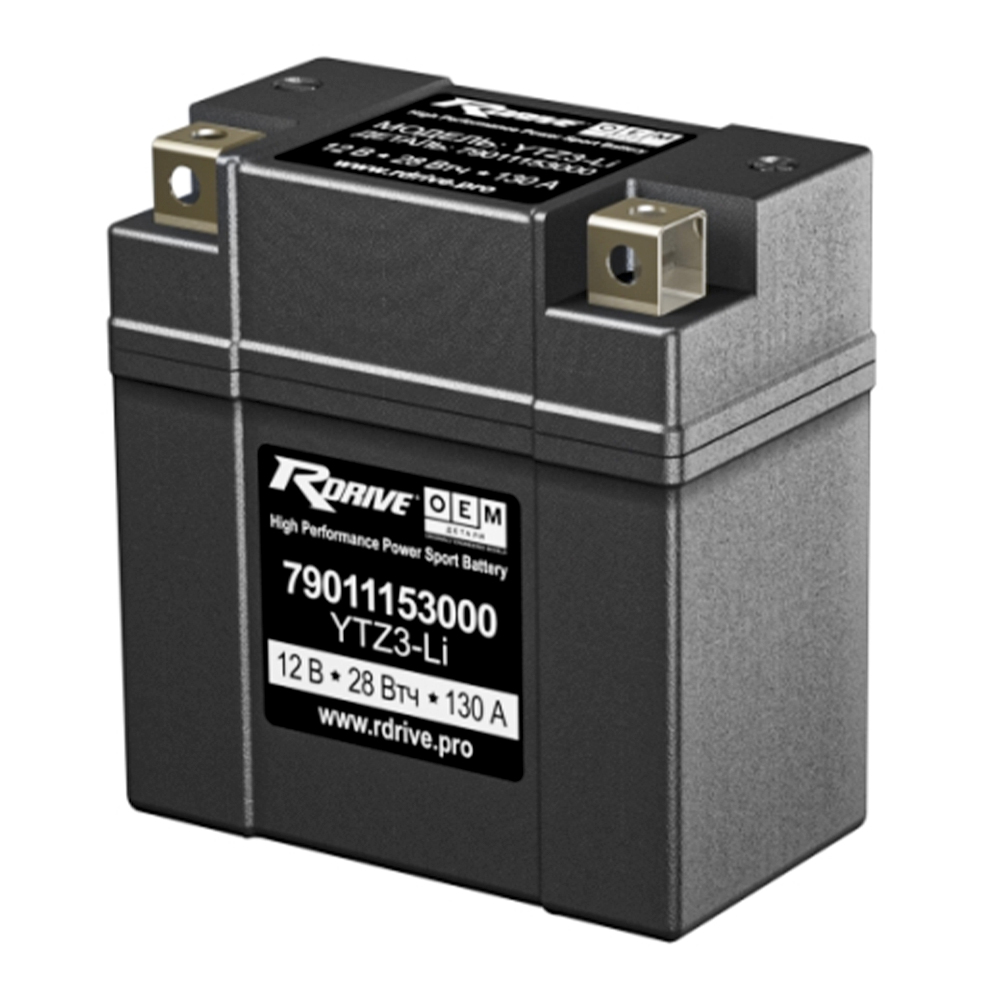 Мотоциклетный аккумулятор RDrive OEM YTZ3-Li - KTM (79011153000) (LiFePO4) (2023)