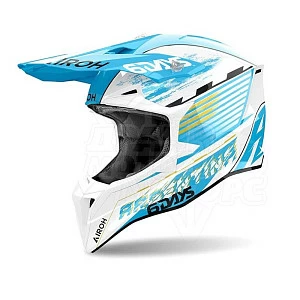 Внедорожный шлем Airoh Wraaap Six Days Argentina 2023 (голуб/бел, M) Внедорожный шлем Airoh Wraaap Six Days Argentina 2023 (голуб/бел, M)