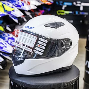 Шлем интеграл с очками ROCKOT RM-133 Solid White (бел глянц, L) Шлем интеграл с очками ROCKOT RM-133 Solid White (бел глянц, L)