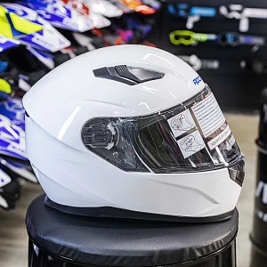 Шлем интеграл с очками ROCKOT RM-133 Solid White (бел глянц, L) Шлем интеграл с очками ROCKOT RM-133 Solid White (бел глянц, L)
