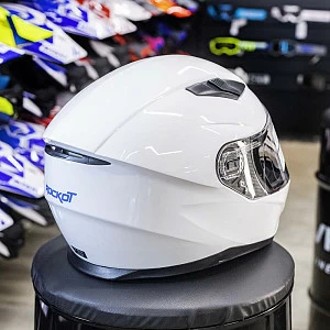 Шлем интеграл с очками ROCKOT RM-133 Solid White (бел глянц, L) Шлем интеграл с очками ROCKOT RM-133 Solid White (бел глянц, L)
