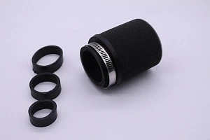 Фильтр воздушный для питбайка прямой d=28-35-48-50мм. (черный, с адаптерами) Rockot-Motors Фильтр воздушный для питбайка прямой d=28-35-48-50мм. (черный, с адаптерами) Rockot-Motors