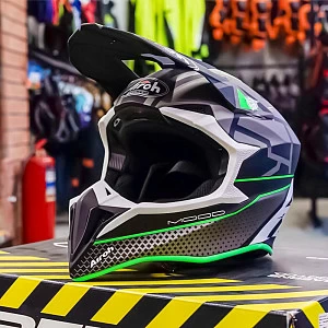 Внедорожный шлем Airoh Wraap Mood (черн/зел/бел, XS) Внедорожный шлем Airoh Wraap Mood (черн/зел/бел, XS)