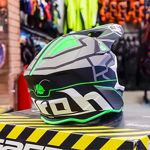 Внедорожный шлем Airoh Wraap Mood (черн/зел/бел, XS) Внедорожный шлем Airoh Wraap Mood (черн/зел/бел, XS)
