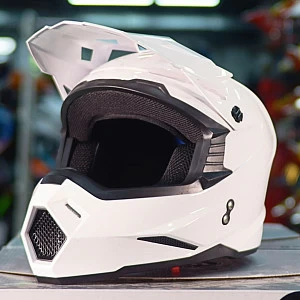 Шлем (кроссовый) Ataki JK801 Solid (бел глянц, L) Шлем (кроссовый) Ataki JK801 Solid (бел глянц, L)