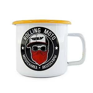 Кружка металлическая Rolling Moto