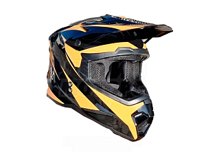 Шлем KIOSHI Holeshot 801 кроссовый (черн/желт, XXL) Шлем KIOSHI Holeshot 801 кроссовый (черн/желт, XXL)