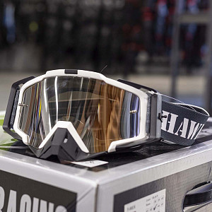 Очки для мотокросса МХ101, серебристая зеркальная линза Очки для мотокросса МХ101, серебристая зеркальная линза