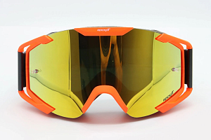 Очки кроссовые ROCKOT RM-378 золотистая линза Очки кроссовые ROCKOT RM-378 золотистая линза