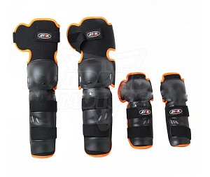 Комплект защиты локтя и колена (4 шт) ATAKI SC-610 (черн/оранж) Комплект защиты локтя и колена (4 шт) ATAKI SC-610 (черн/оранж)