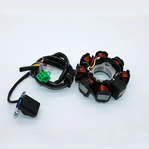 Статор генератора 125-150сс 7+1катушек (5 проводов, медь) Rockot-Motors Статор генератора 125-150сс 7+1катушек (5 проводов, медь) Rockot-Motors