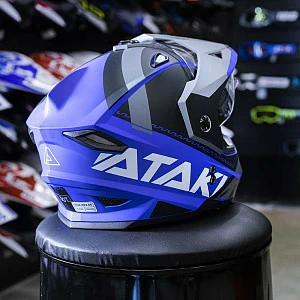 Шлем мотард ATAKI JK802 Splash (син/сер мат, XL) Шлем мотард ATAKI JK802 Splash (син/сер мат, XL)
