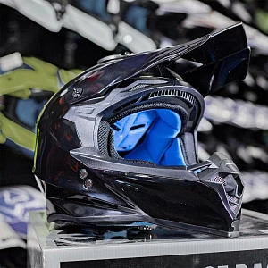 Шлем кроссовый ROCKOT RM-217 Dark GL (черн глянц, S) Шлем кроссовый ROCKOT RM-217 Dark GL (черн глянц, S)