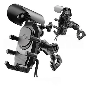 Держатель для телефона Regulmoto с беспроводной зарядкой, крепление на руль Держатель для телефона Regulmoto с беспроводной зарядкой, крепление на руль