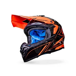 Шлем кроссовый ROCKOT RM-217 Kinetic GL (черн/оранж глянц, XXL) Шлем кроссовый ROCKOT RM-217 Kinetic GL (черн/оранж глянц, XXL)