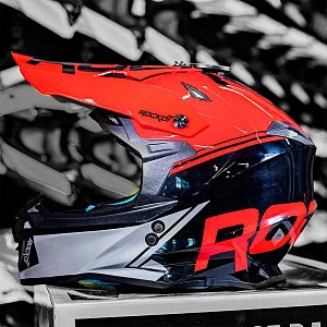 Шлем кроссовый ROCKOT RM-217 Trick (сер/красн/черн глянц, XXL) Шлем кроссовый ROCKOT RM-217 Trick (сер/красн/черн глянц, XXL)
