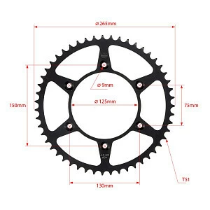Звезда ведомая стальная SMP-R0210 51T  SM-PARTS (JTR 210 51) Звезда ведомая стальная SMP-R0210 51T  SM-PARTS (JTR 210 51)