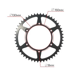 Звезда ведомая стальная SMP-R0251 50T  SM-PARTS (JTR 251 50) Звезда ведомая стальная SMP-R0251 50T  SM-PARTS (JTR 251 50)