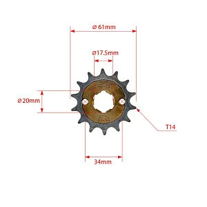Звезда ведущая 428-14T d-20  SM-PARTS Звезда ведущая 428-14T d-20  SM-PARTS