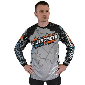 Джерси ROLLING MOTO Racing Team (сер/оранж, XXL) Джерси ROLLING MOTO Racing Team (сер/оранж, XXL)
