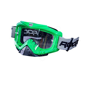 Очки кроссовые ROCKOT RM-325 прозрачная линза (зел) Очки кроссовые ROCKOT RM-325 прозрачная линза (зел)