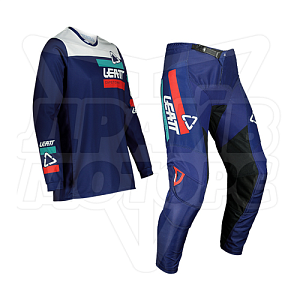 Комплект мотоджерси/мотоштаны детский Leatt 3.5 Mini Ride Kit (2022) (син/красн/бел, XXS)