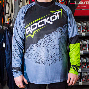Джерси для мотокросса ROCKOT #7 (сер/черн/кисл зел, M) Джерси для мотокросса ROCKOT #7 (сер/черн/кисл зел, M)