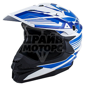 Шлем кроссовый ATAKI JK801A Legacy (син/бел глянц, S) Шлем кроссовый ATAKI JK801A Legacy (син/бел глянц, S)