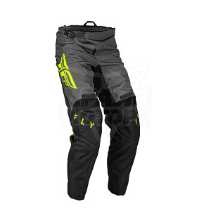 Брюки для мотокросса FLY RACING F-16 (2023) (черн/сер/кисл желт, 32)